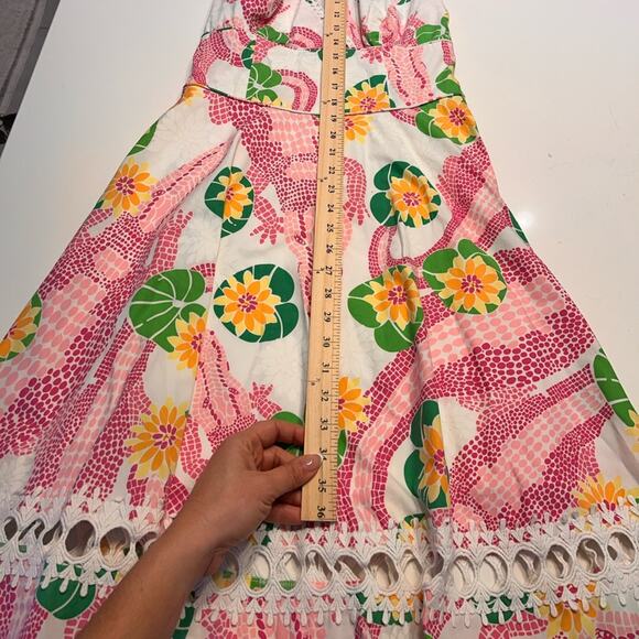 Lilly Pulitzer Sleeveless Halter Neck Floral Knee Length Dress 4 - Picture 9 of 9